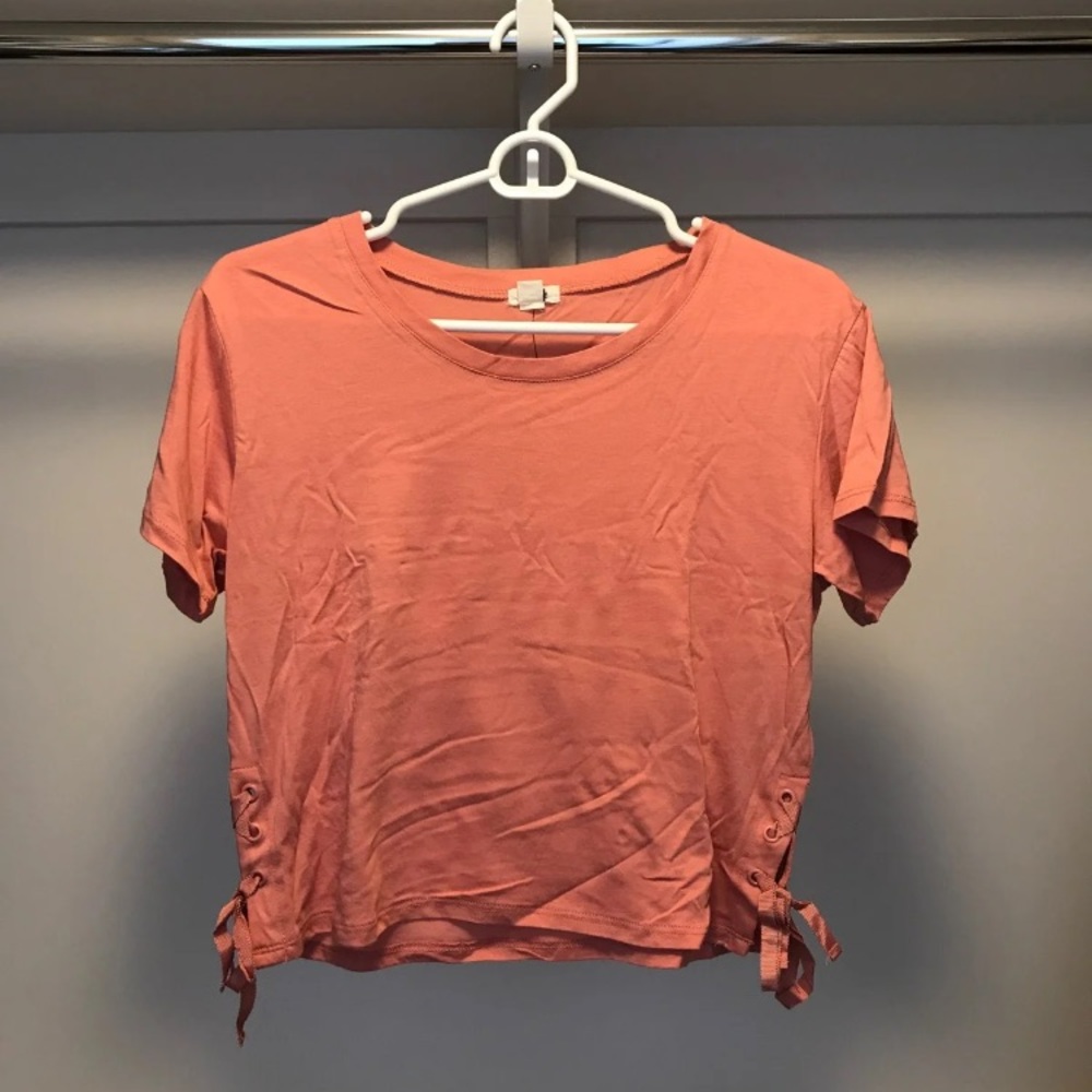 Side Bowtie Pink Top